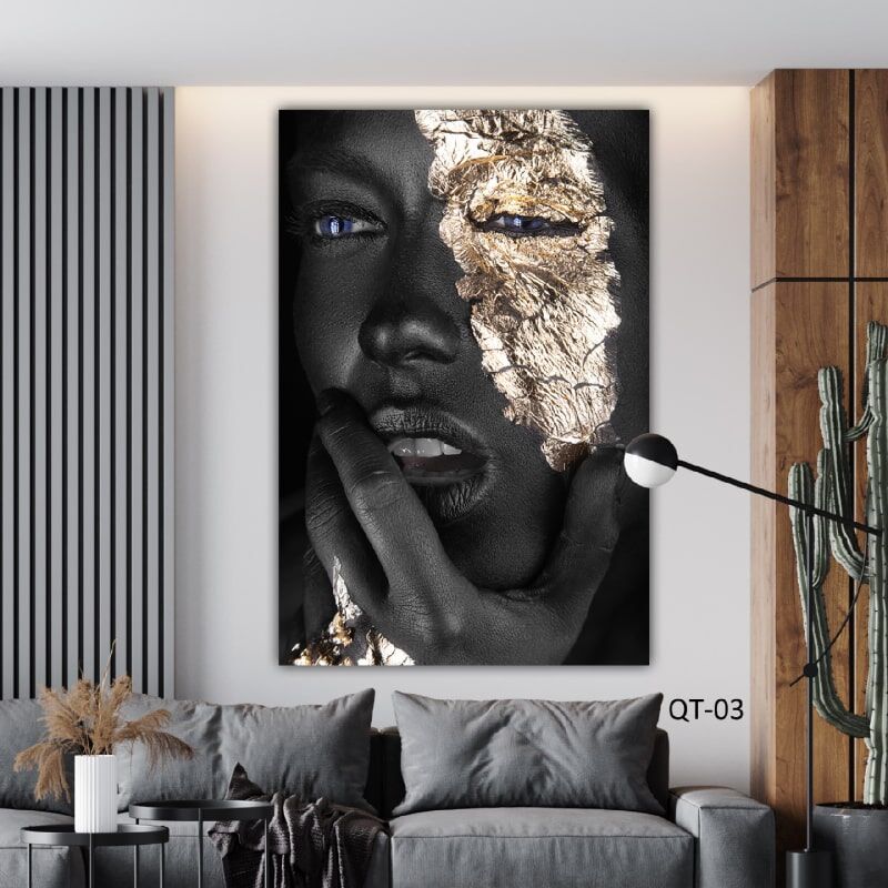 תמונת זכוכית לחדר שינה אפריקאית מקרו