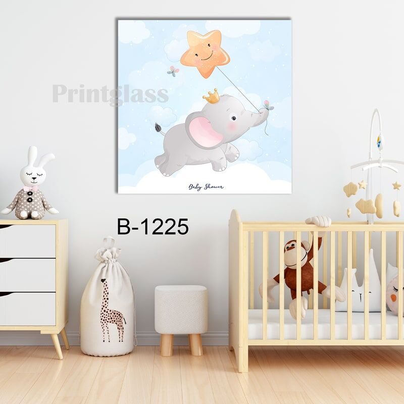 תמונת זכוכית לחדר שינה ילדים של פילפילון