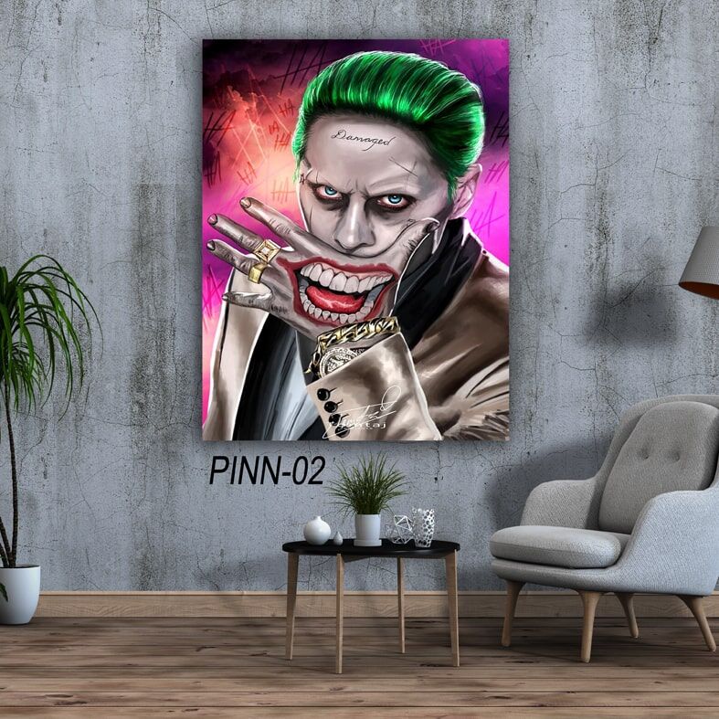 תמונת זכוכית מגניבה לחדר שינה הג'וקר