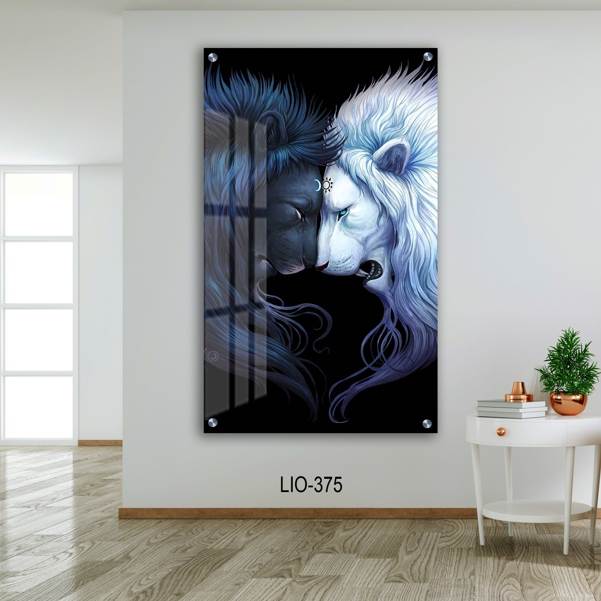 תמונת זכוכית לחדר שינה האריות