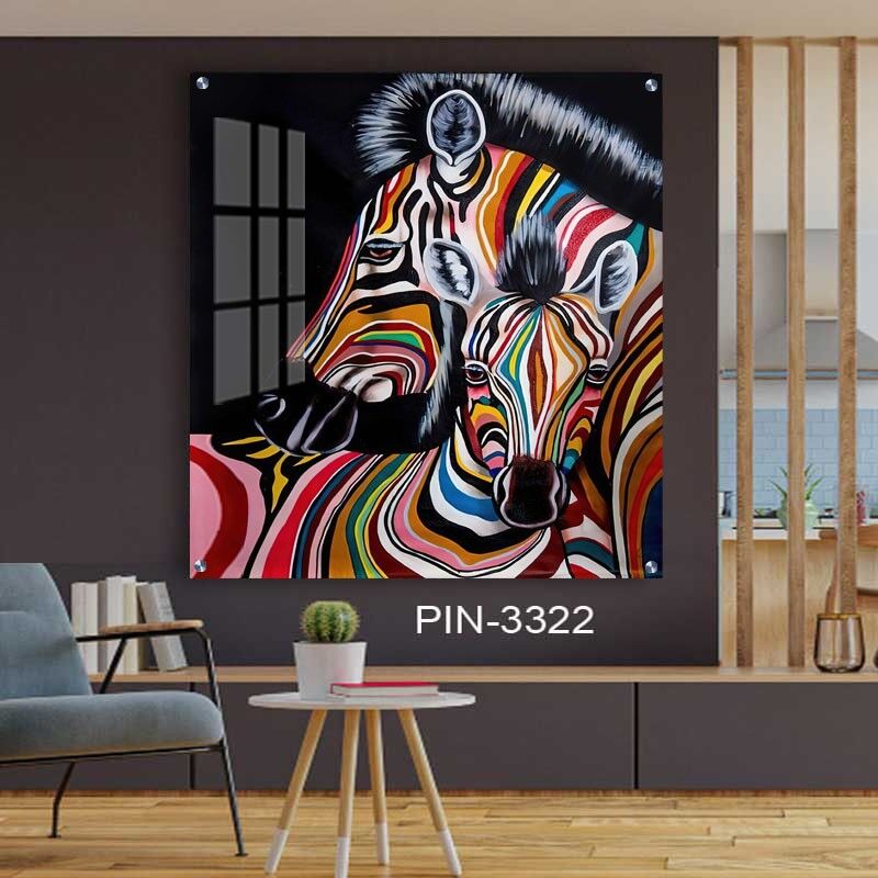זברה צבעונית תמונה לסלון