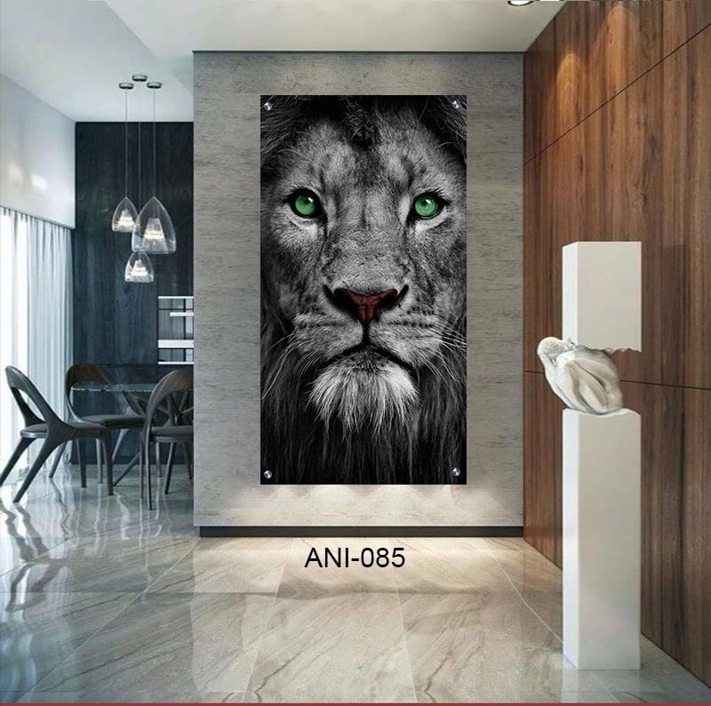 תמונת זכוכית לחדר שינה ראש אריה