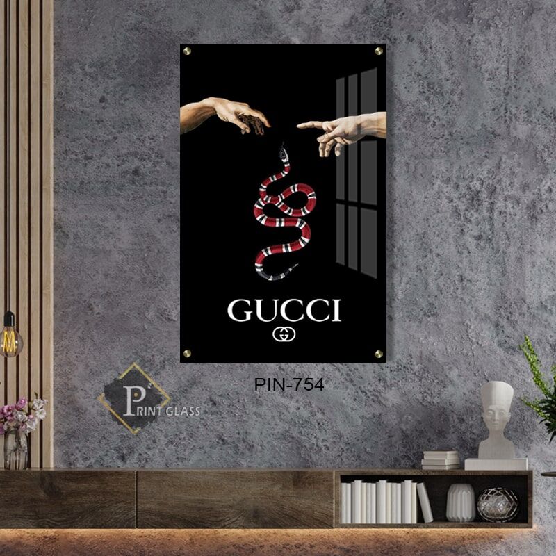 תמונת זכוכית לחדר שינה גוצ'י נחש