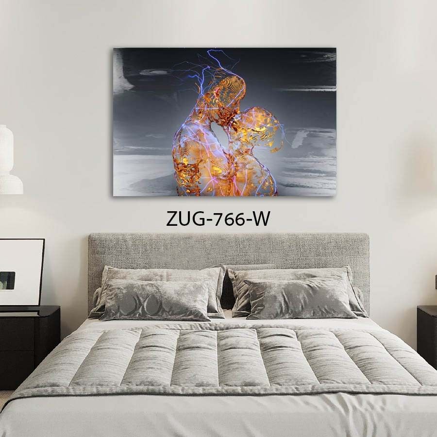 תמונה רומנטית לחדר שינה של גבר ואישה דמוי ברקים