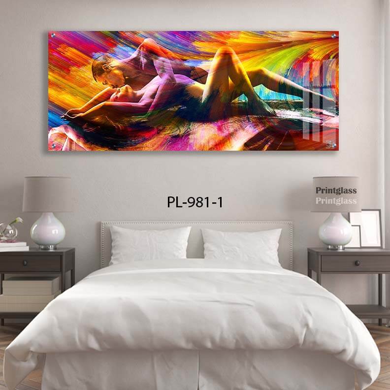 תמונה רומנטית לחדר שינה אהבה בצבעים