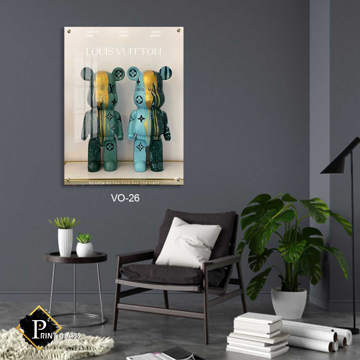 בובות צבעוניות - תמונת על זכוכית לחדר שינה או למשרד