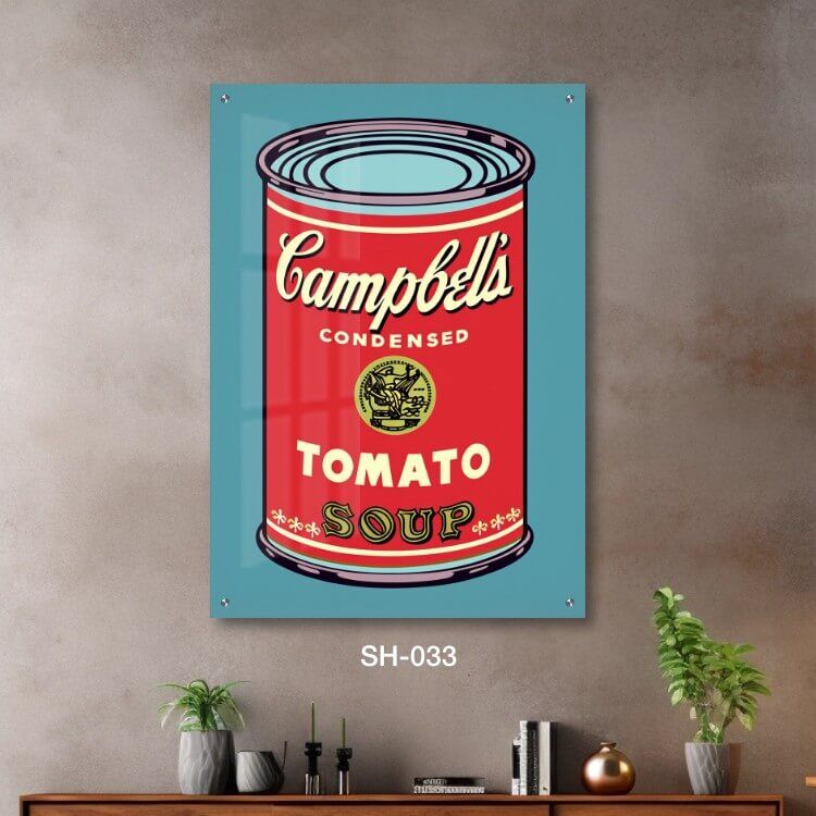 תמונה לחדר שינה לגבר של פחית מרק עגבניות