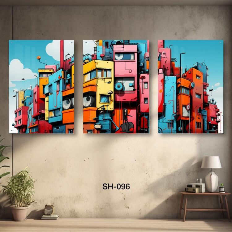 תמונות מגניבות לחדר שינה בניינים בסגנון פופ ארט