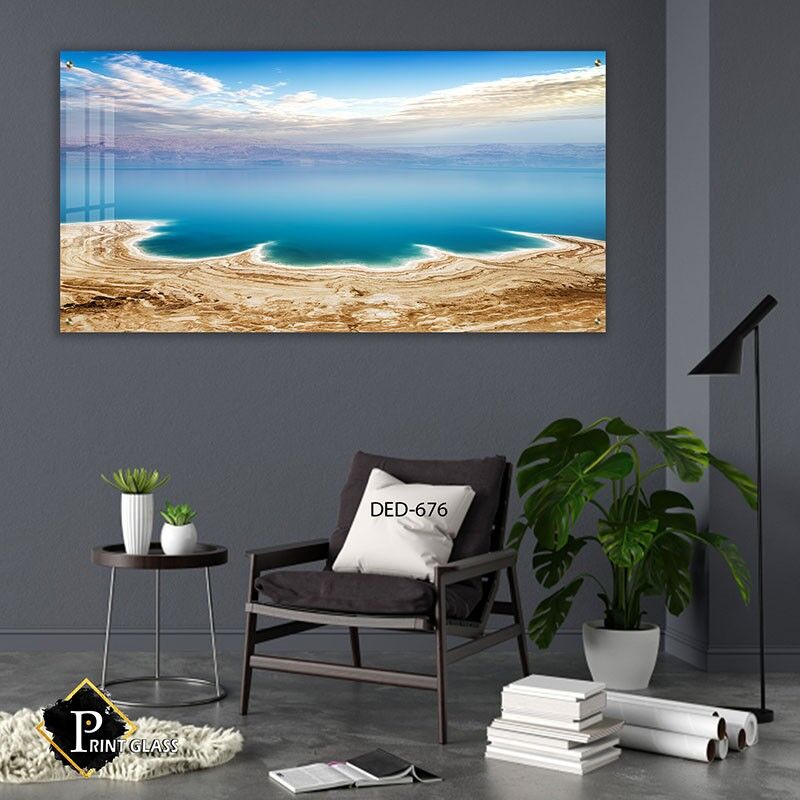 תמונה למשרד של נוף ים המלח עם מים טורקיז וחוף זהוב