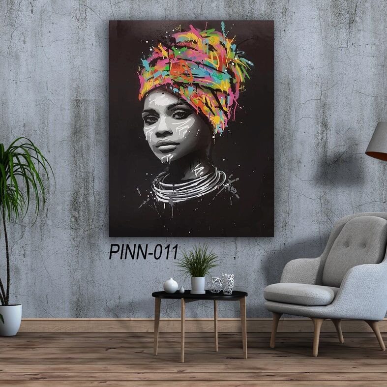 תמונה על זכוכית - אפריקאית