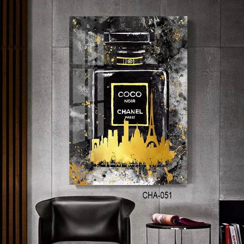 תמונת זכוכית לחדר שינה נערות ניחוחות שאנל