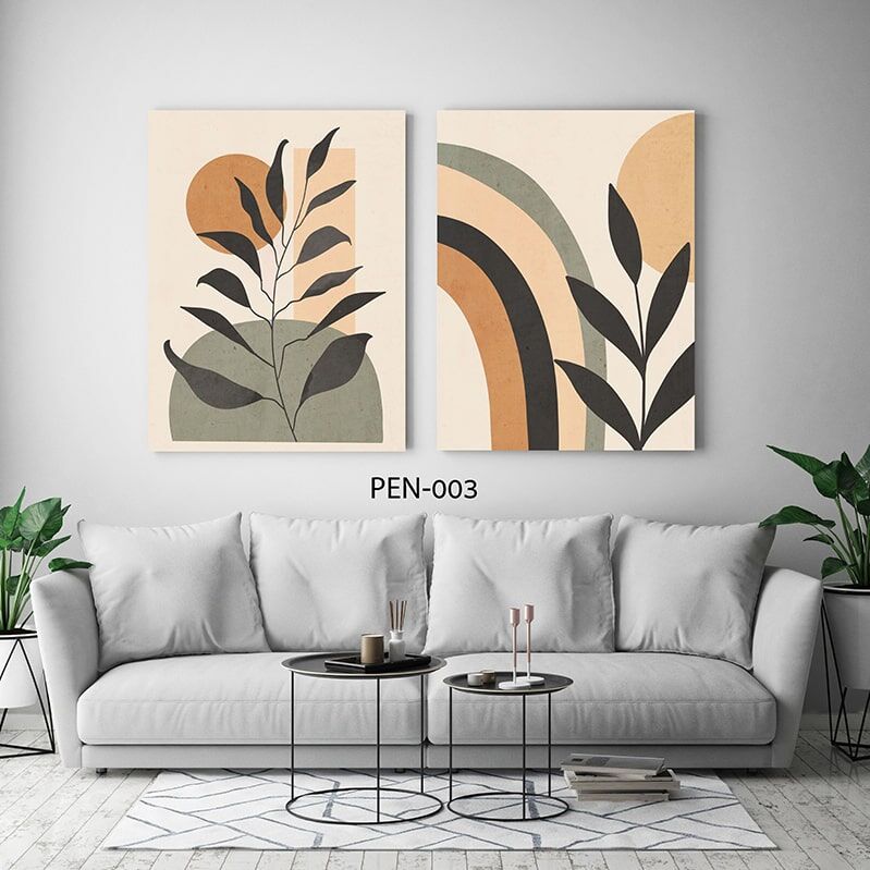 זוג תמונות קנבס - איור בצבע