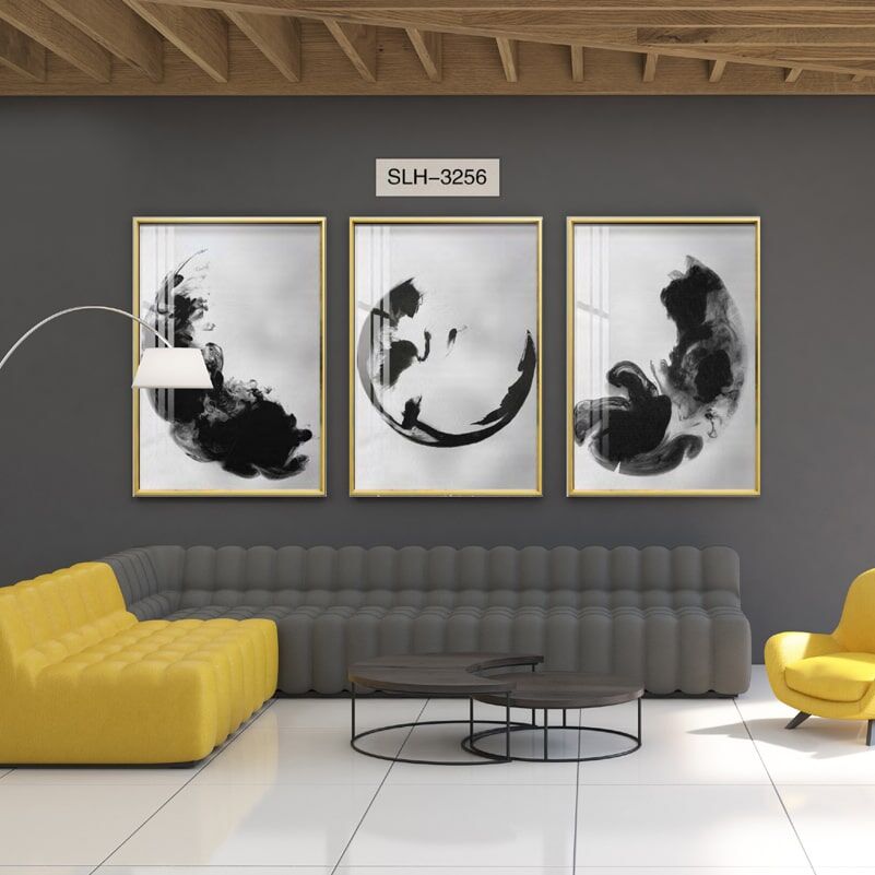 סט שלוש תמונת זכוכית