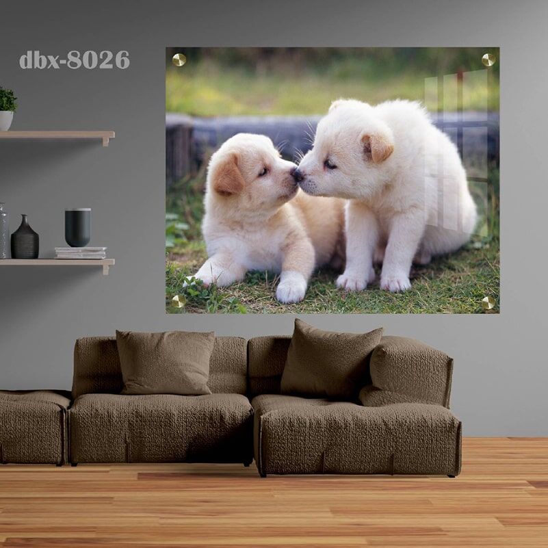 תמונת זכוכית של כלבלבים לחדר שינה נערות