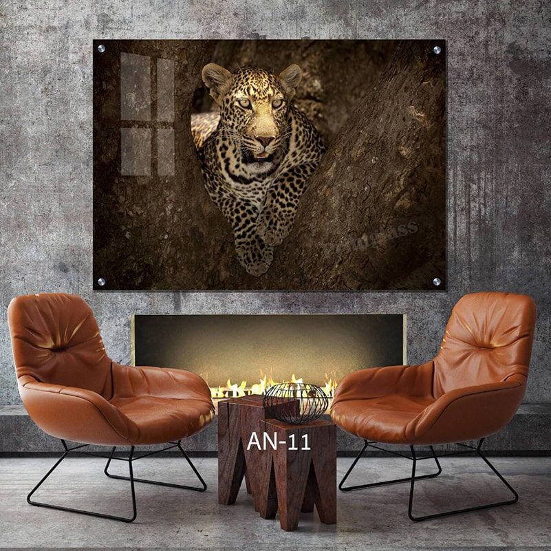 תמונת זכוכית של נמר לחדר שינה נוער