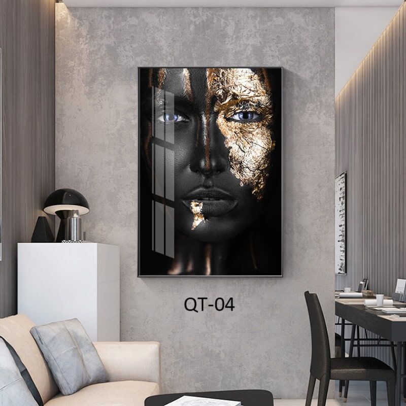 תמונת זכוכית לחדר שינה אפריקאית פורטרט