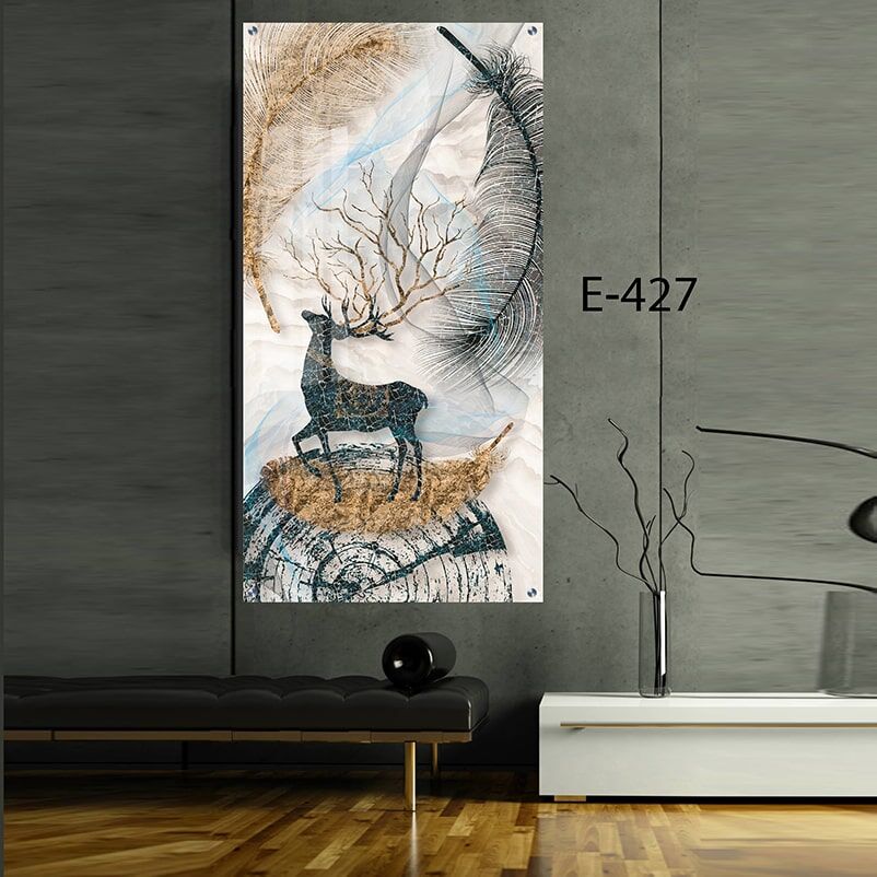 תמונה זכוכית לפינת אוכל של אייל ונוצות