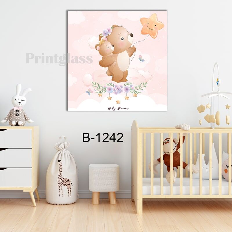 תמונת זכוכית לחדר שינה ילדים של דובינה