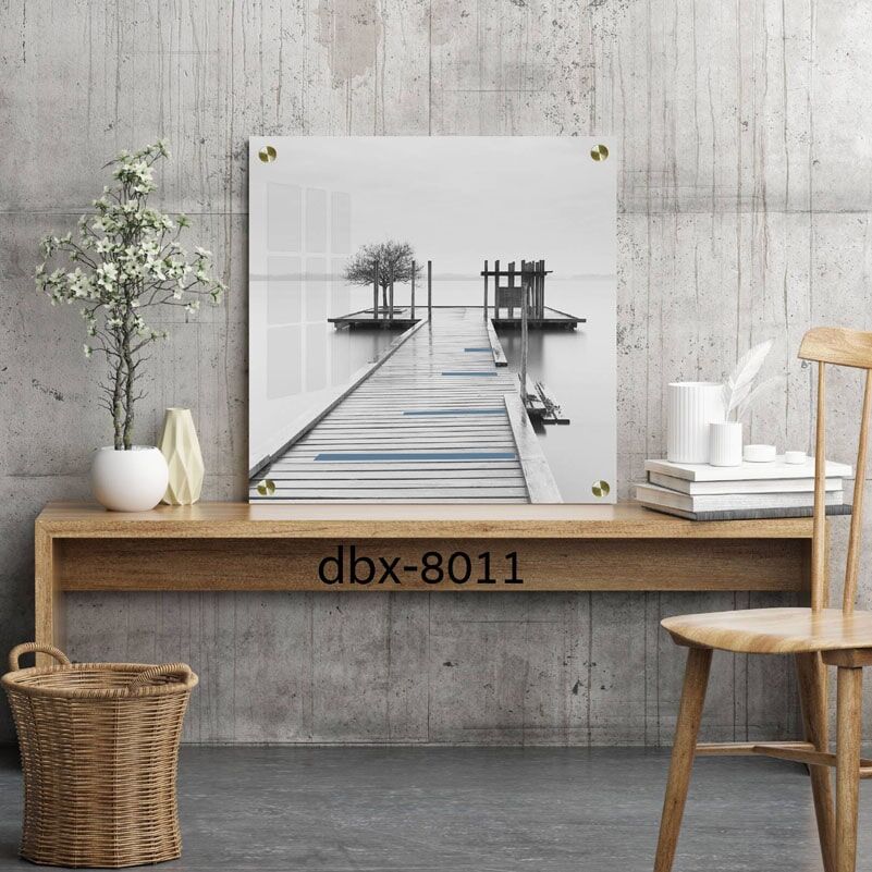 תמונת זכוכית לחדר שינה של גשר לאגם