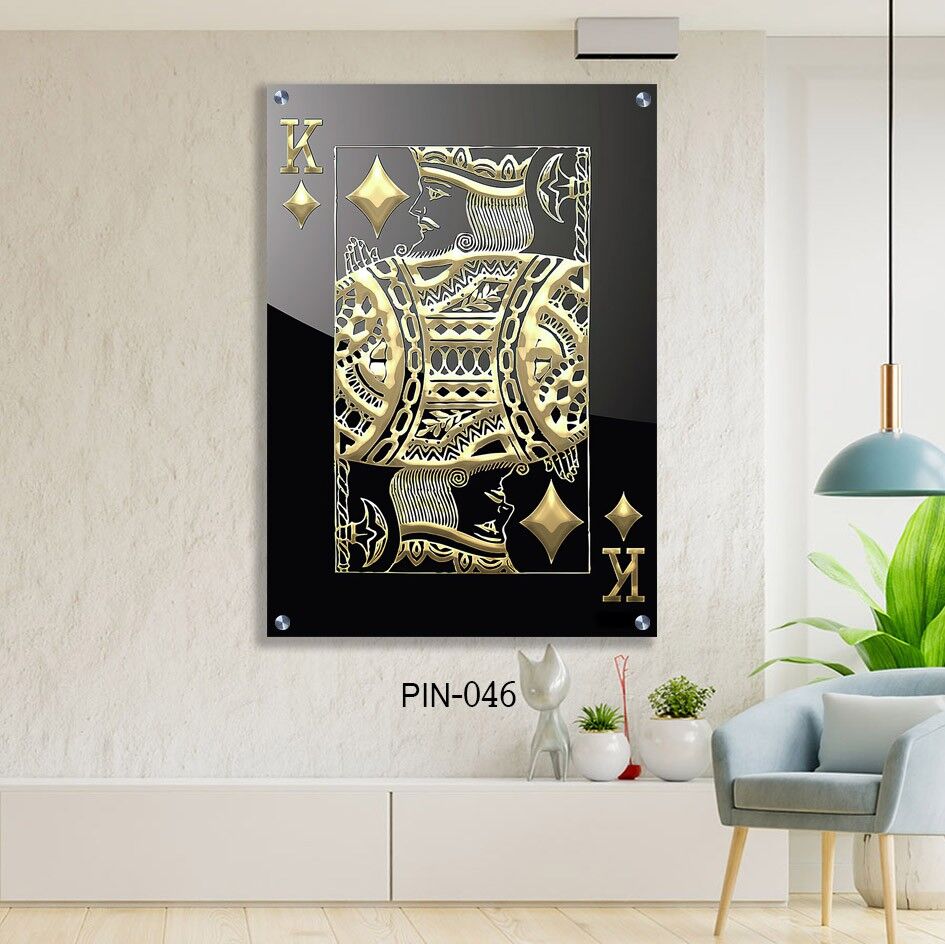 תמונת זכוכית לחדר שינה קינג זהב