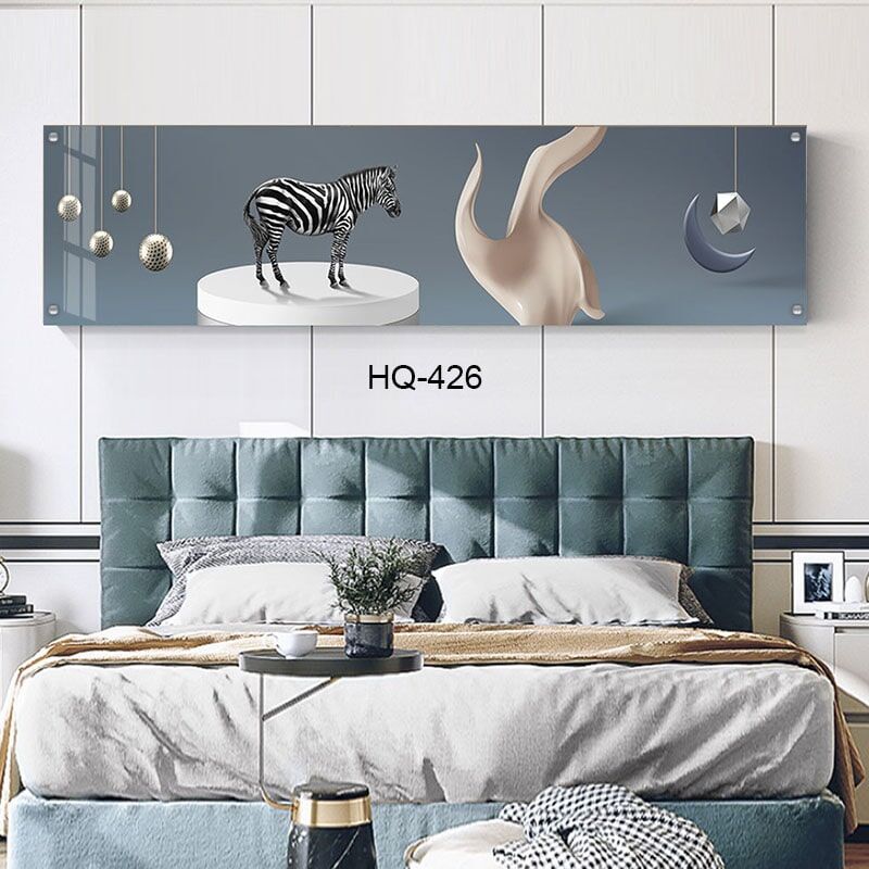 תמונת זכוכית לחדר שינה זברה על במה