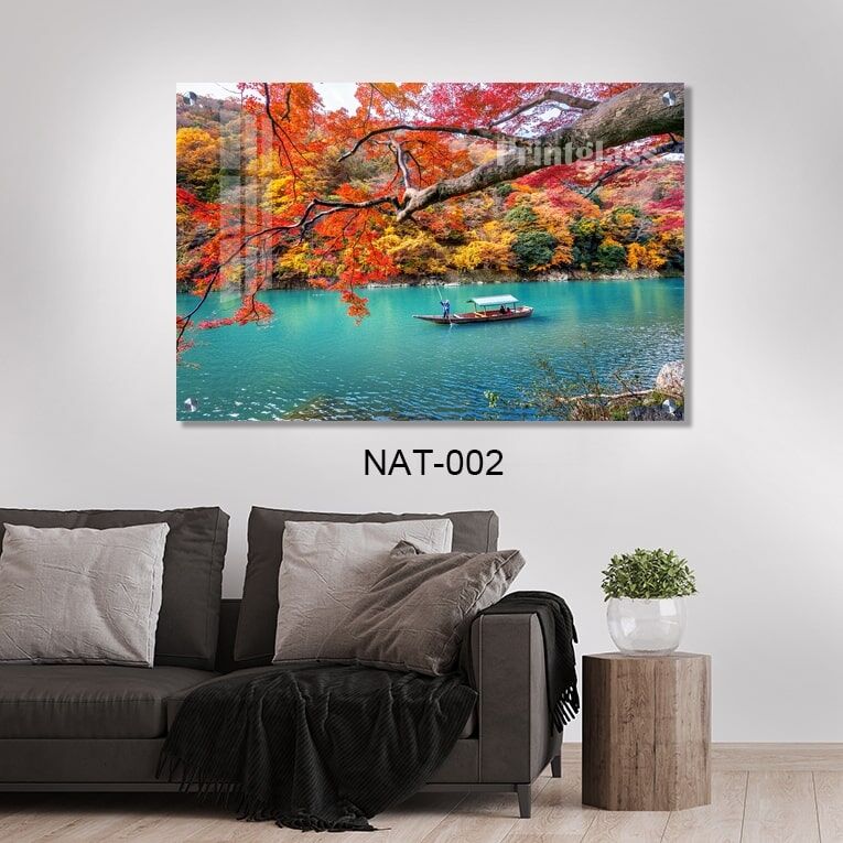 תמונת נוף בהדפסה על זכוכית