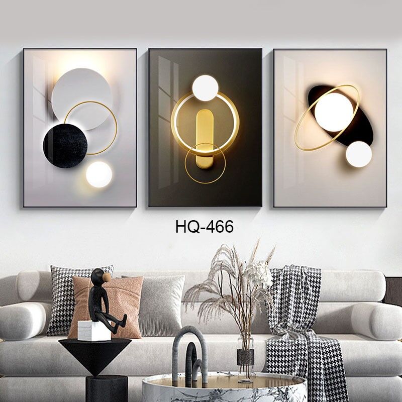 סט שלוש תמונות זכוכית