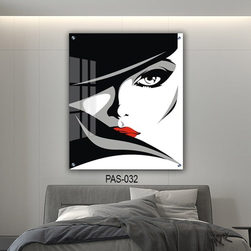 תמונת זכוכית לחדר שינה נערות אמה מלבן