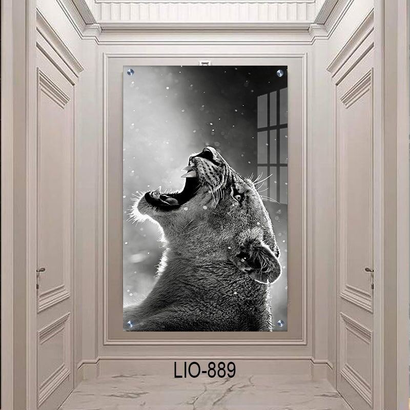 תמונת זכוכית לחדר שינה הלביאה