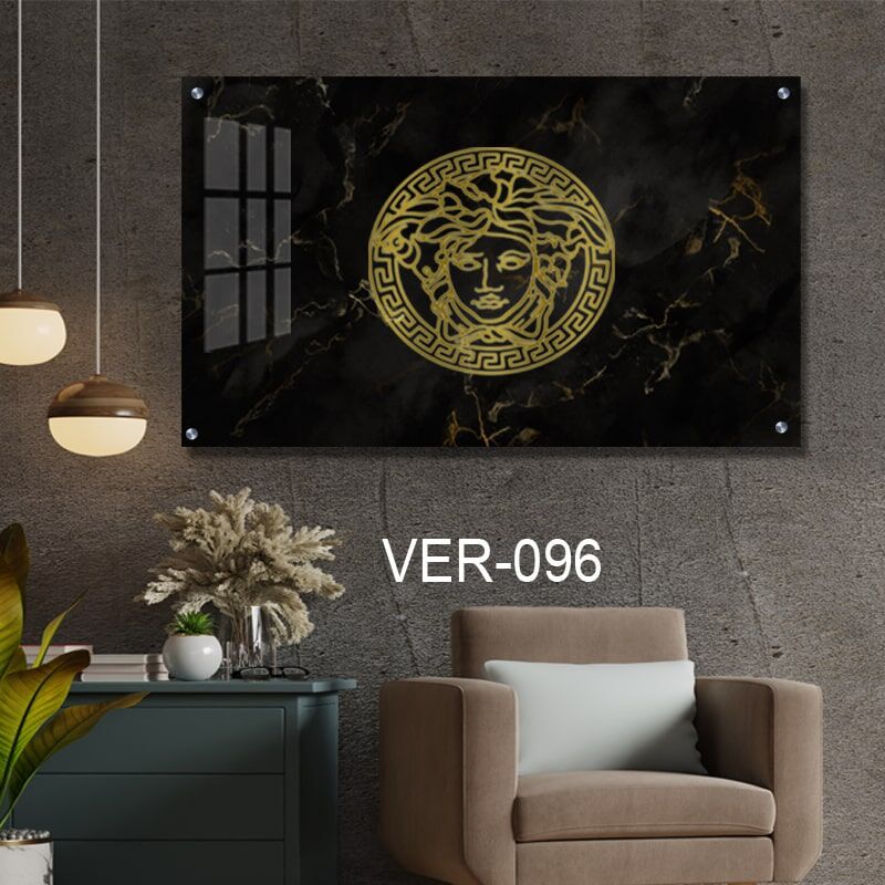 תמונת זכוכית לחדר שינה גברים ורסאצ'ה זהב