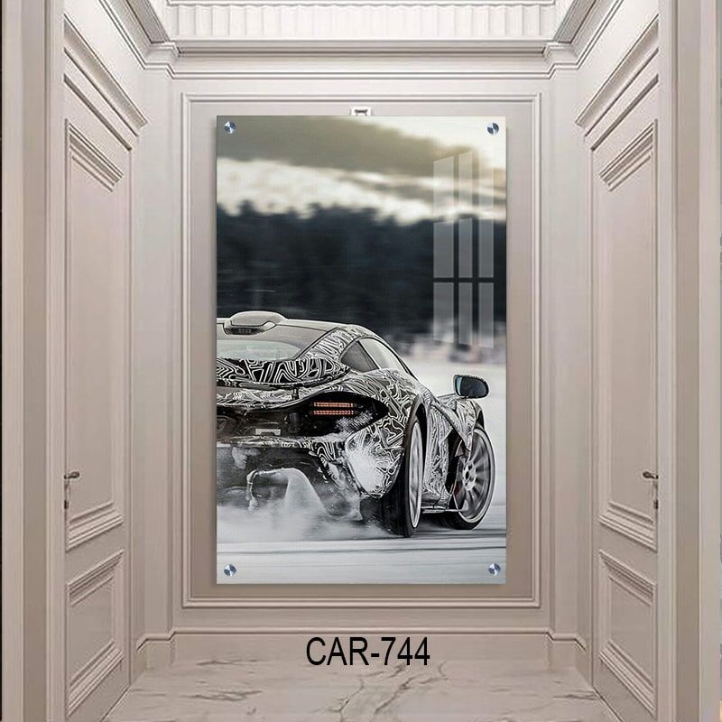 תמונת זכוכית לחדר שינה גברים של מכונית מרוץ