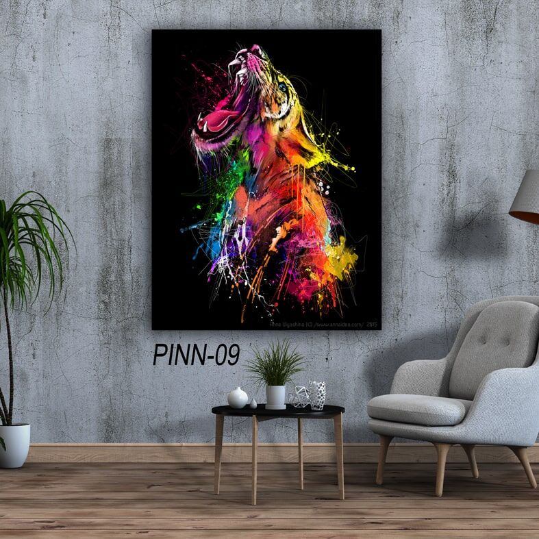 תמונה מגניבה לחדר שינה גברים נמר צבעוני