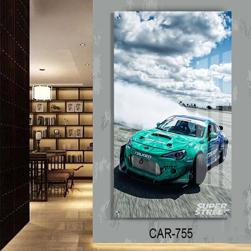 תמונת זכוכית מיוחדת לחדר שינה של רכב מירוצים