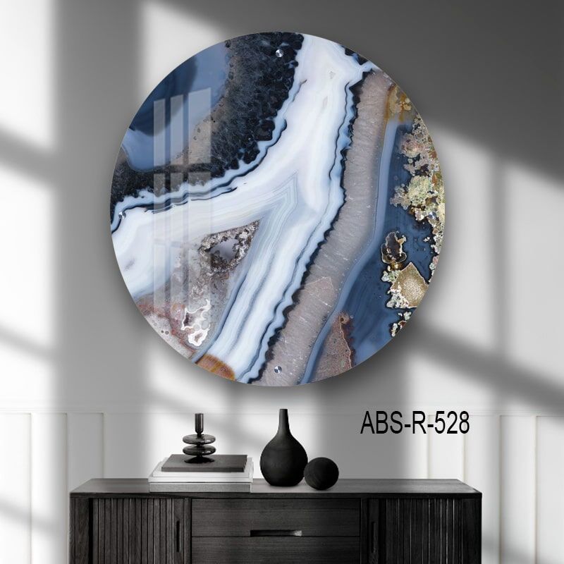 תמונת זכוכית עגולה לסלון