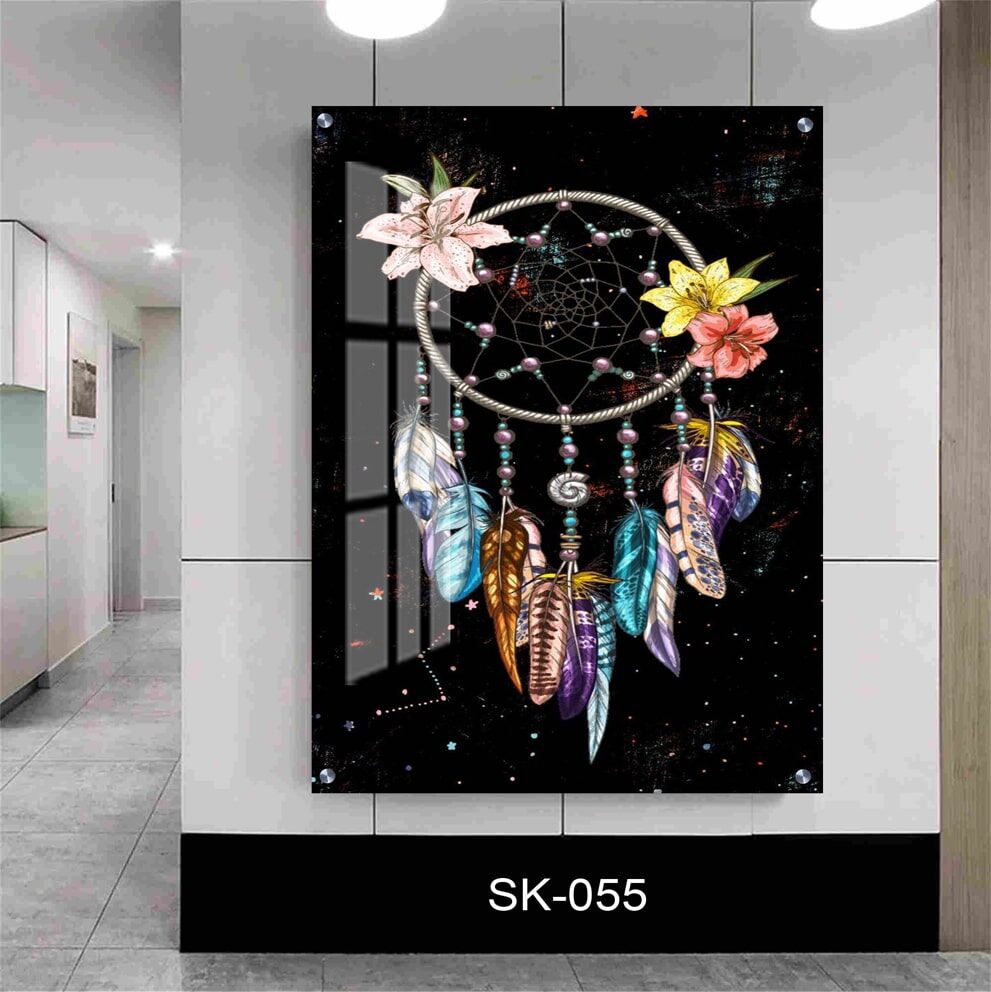 תמונת זכוכית לחדר שינה של לוכד חלומות