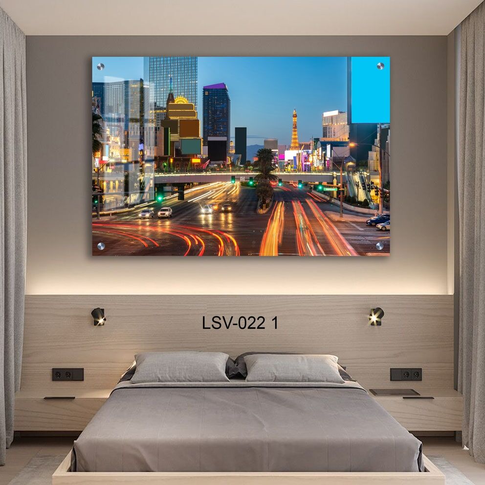 תמונת זכוכית לחדר שינה כביש המהיר בלאס וגאס