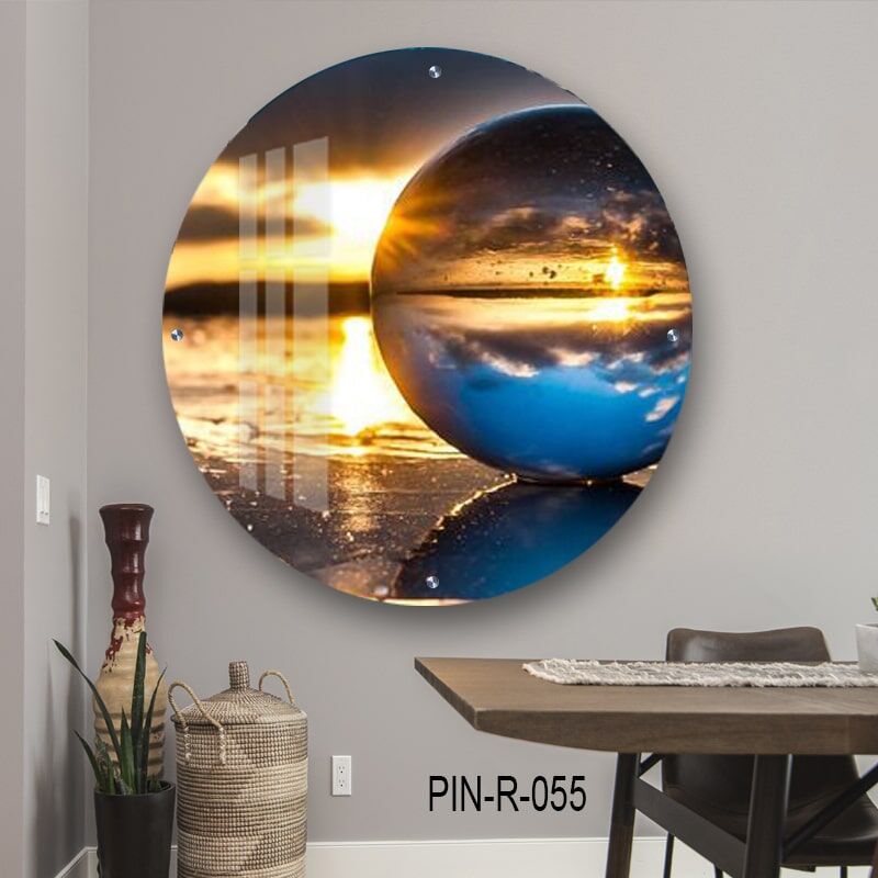 תמונת זכוכית נוף שקיעה