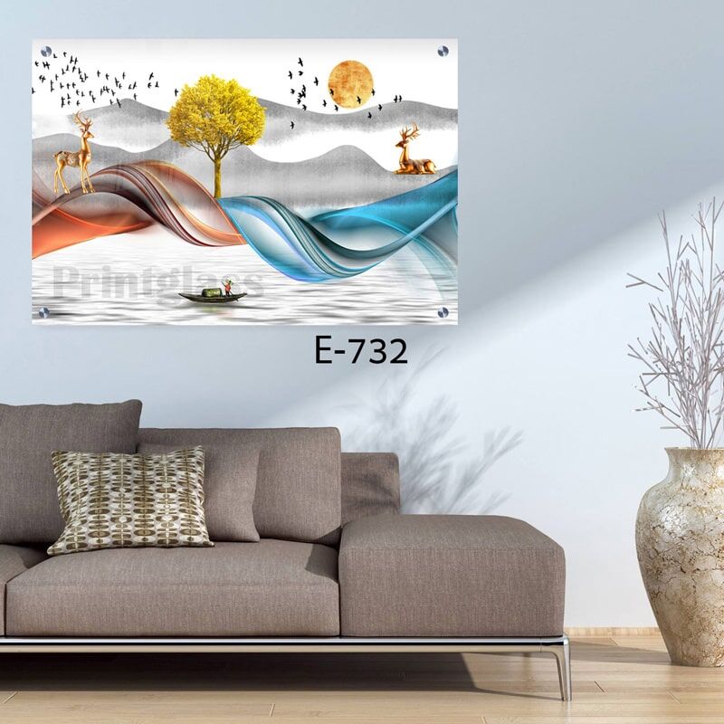 תמונת זכוכית לסלון - E-732