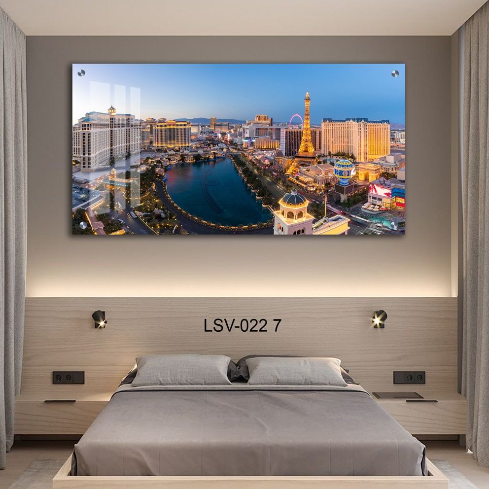 תמונת זכוכית פנורמית לחדר שינה של לאס וגאס