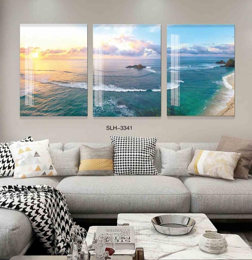 תמונות זכוכית - נוף ים פנורמי בשקיעה