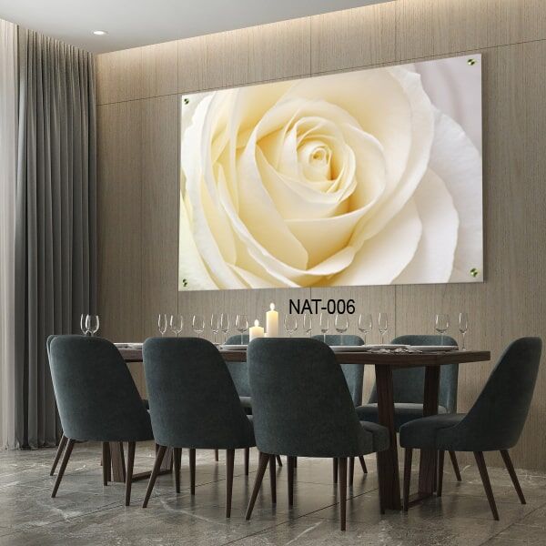 פרח בצבע שמנת תמונה לסלון