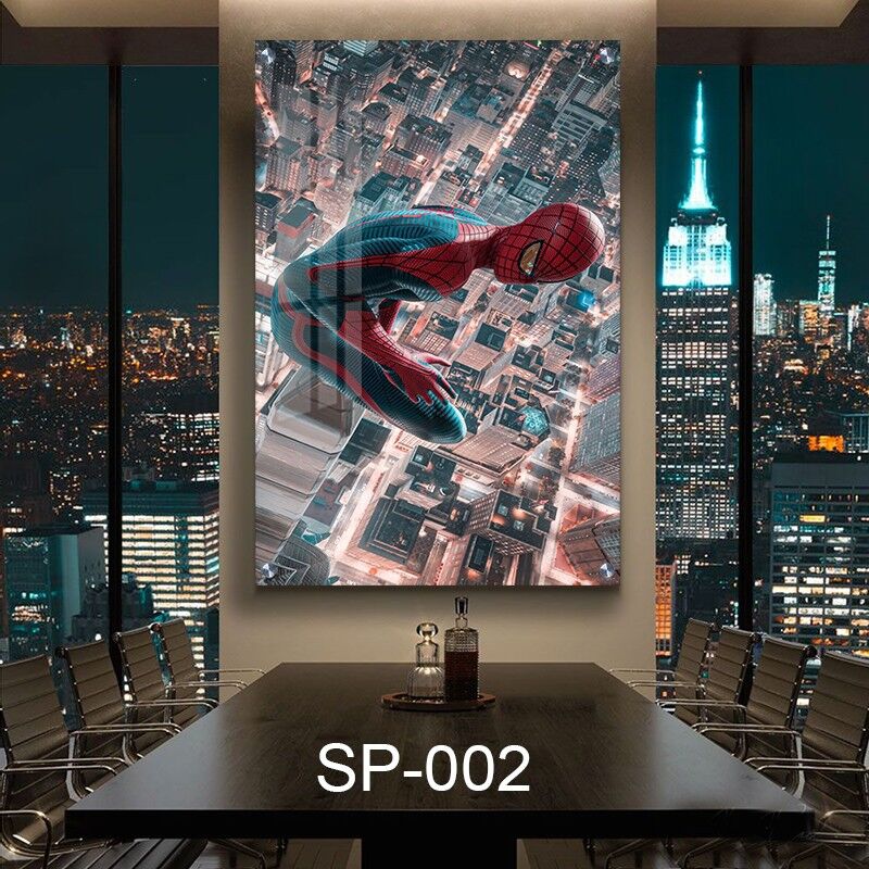 תמונת זכוכית לחדר שינה ילדים של ספיידרמן