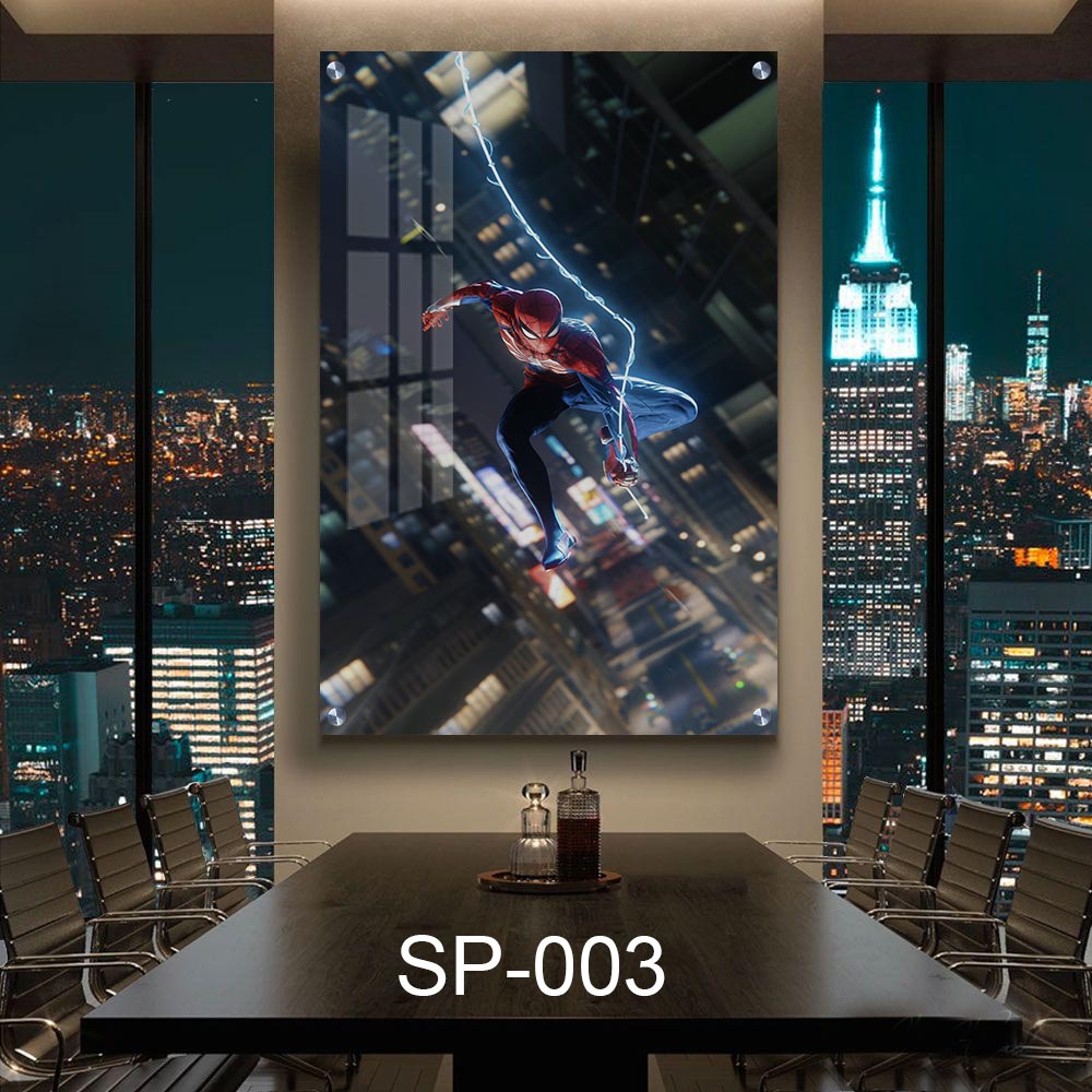 תמונת זכוכית לחדר שינה של ספיידרמן עף