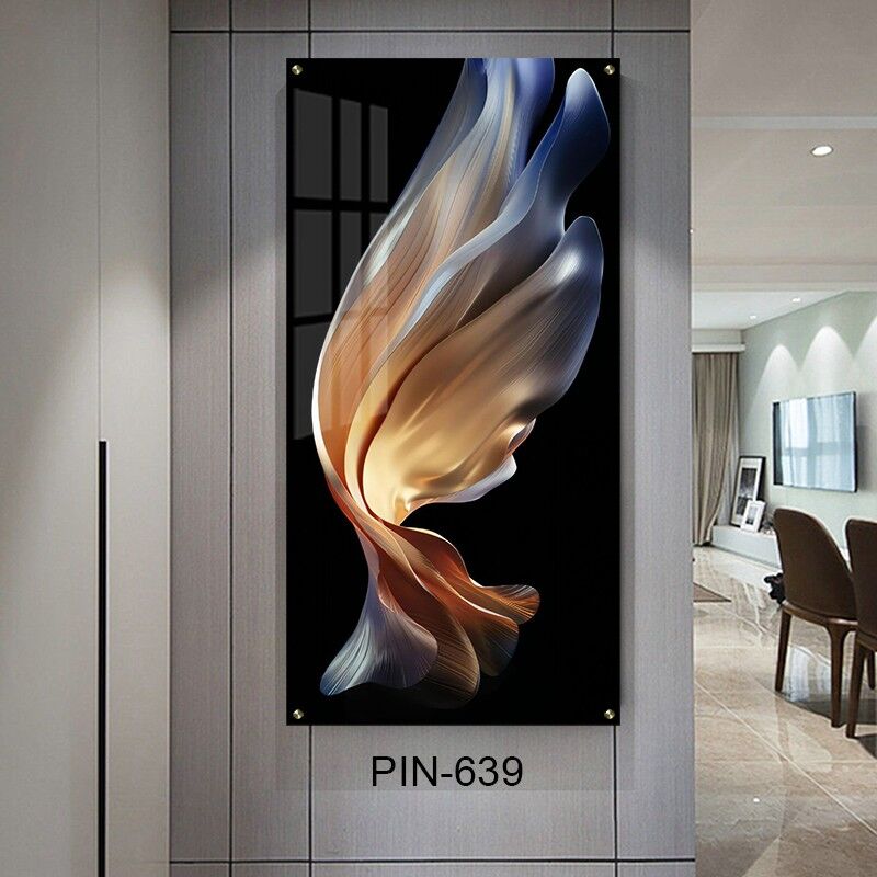 תמונת זכוכית לסלון או למשרד של מטפחת רקע שחור