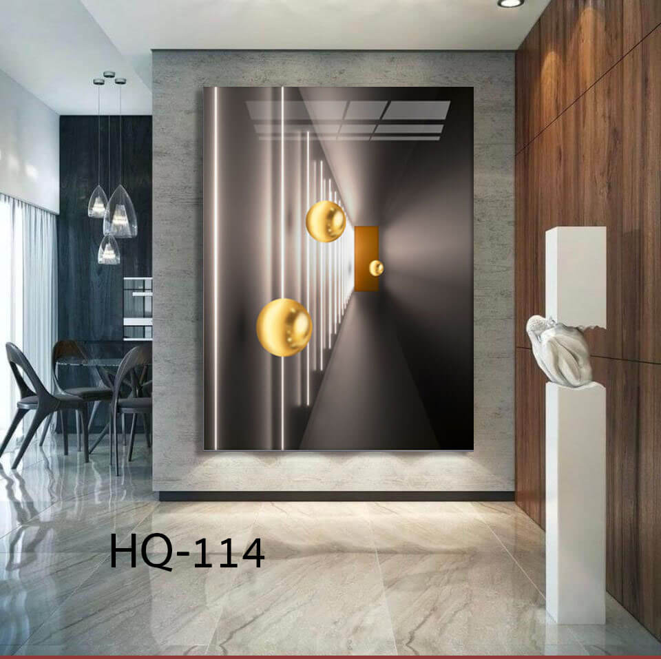 תמונת זכוכית של כדורים מזהב