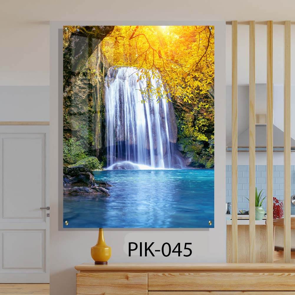 תמונה זכוכית של מפל מים