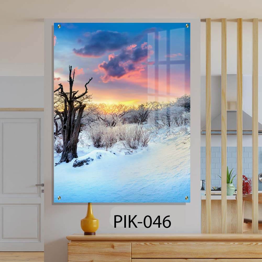 תמונת זכוכית של נוף מושלג