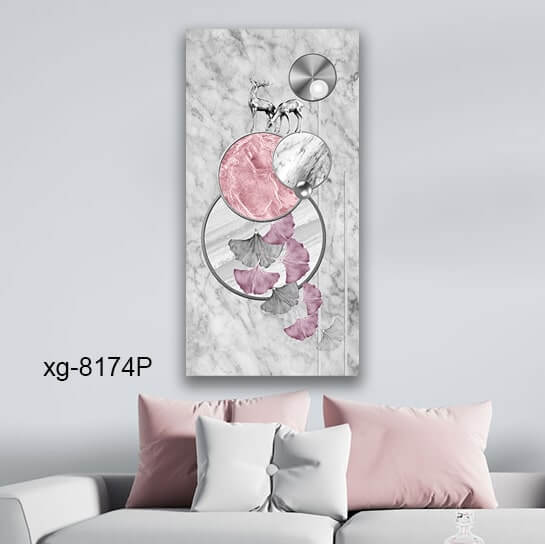 תמונת זכוכית של איילים כסף