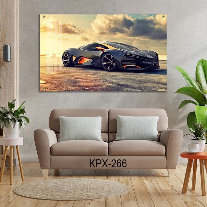 תמונה של מכונית בשקיעה לחדר שינה