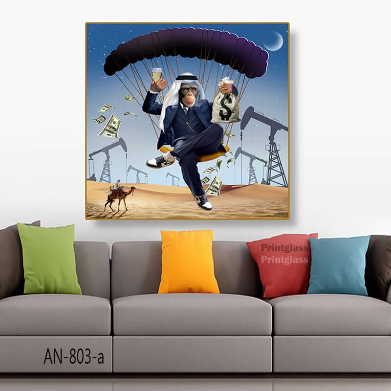 תמונה מגניבה קוף במצנח לחדר שינה